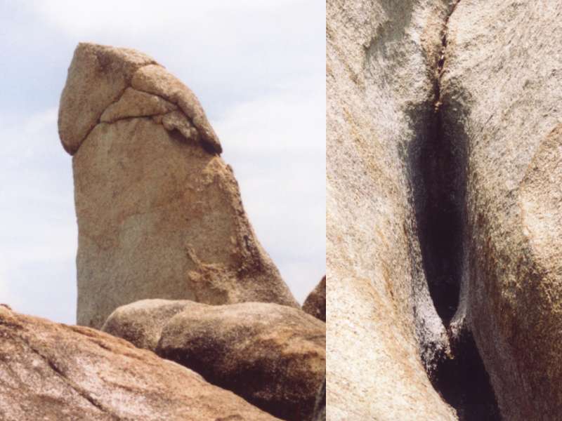 Hin Ta and Hin Yai, the granite rock formations at the south end of Lamai Beach, Koh Samui