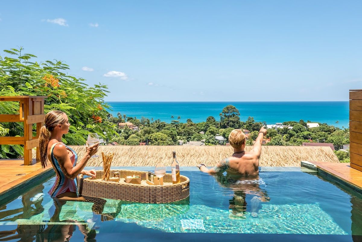 Wild Cottages Luxury & Natural Resort room interior in Lamai